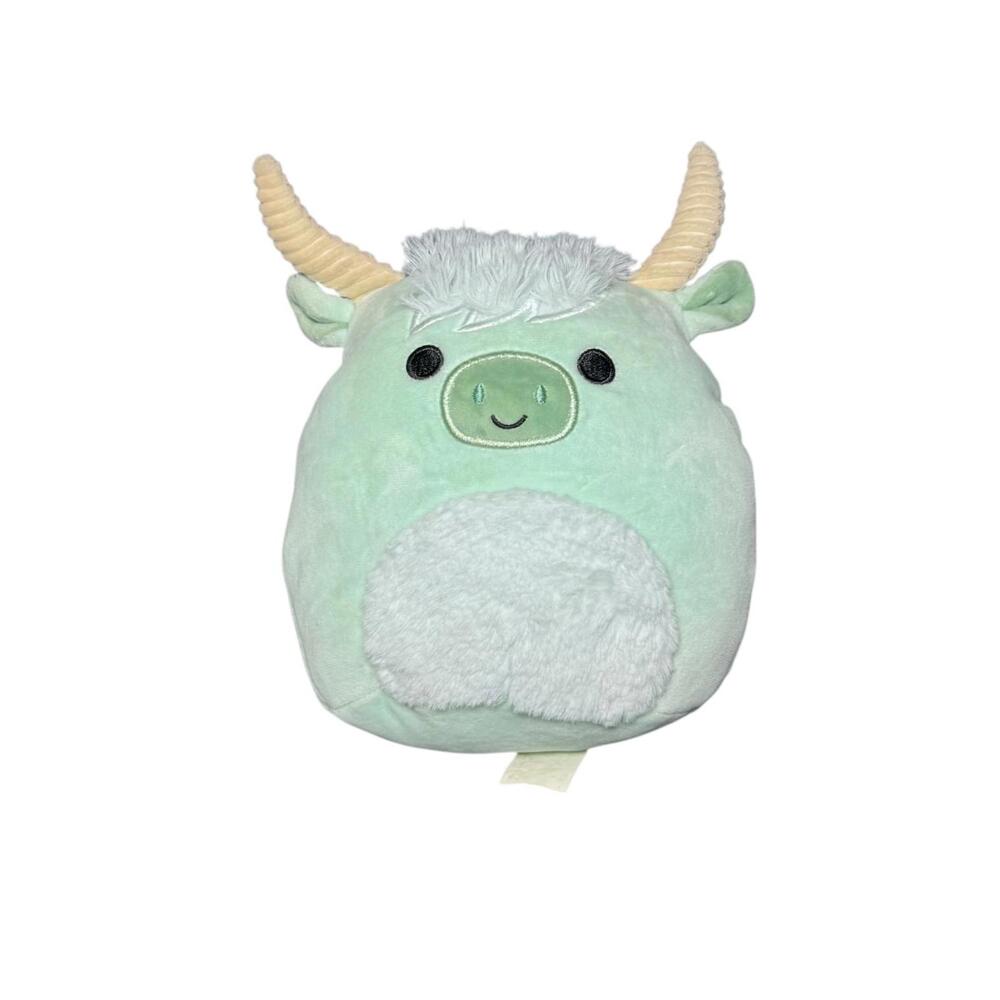 Squishmallows Iver the Mint Highland Cow Plush Stuffed Animal Small 8"